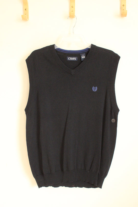 NEW Chaps Navy Blue Sweater Vest | L