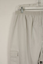 Chic Light Tan Cargo Pocket Capris with Stretch Waistband  | 18