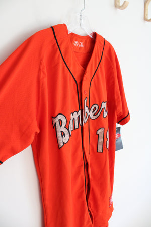NEW Rawlings #18 Bombers Orange Baseball Jersey | M