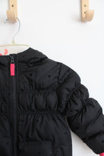 Cherokee Black Polka Dot Coat | 18M