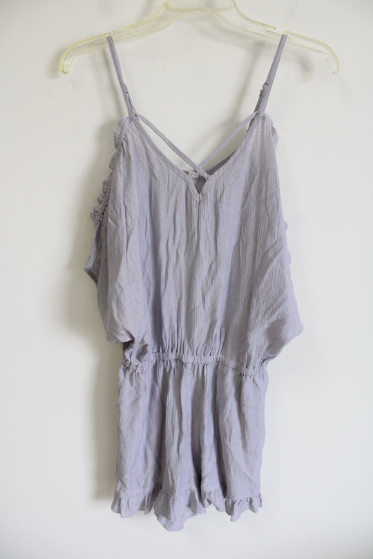 NEW L Love Light Purple Cold Shoulder Romper | S