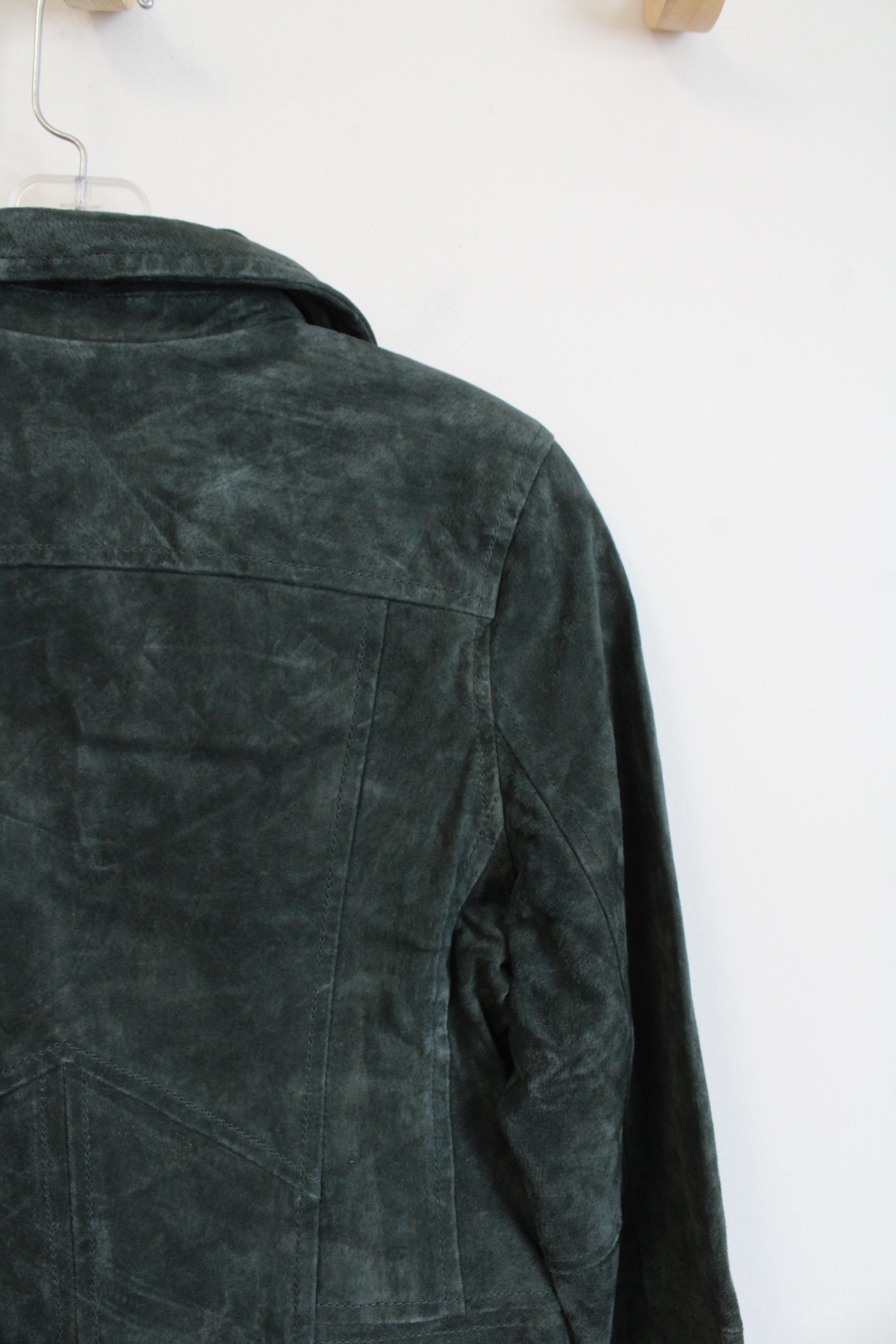 NEW SL8 Suede Green Moto Leather Jacket | S