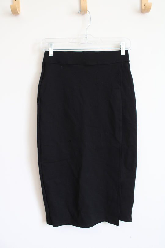 Liz Claiborne Black Knit Fitted Skirt | XS