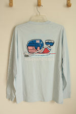 NEW Vineyard Vines Light Blue Long Sleeve Hockey Shirt | M