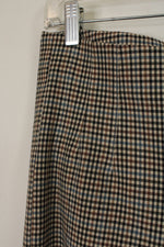 Loft Brown and Blue Plaid Wide leg Capris | 6P