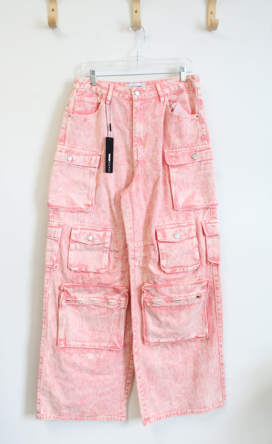 NEW Fashion Nova Pink Lily High Rise Cargo Jeans | 13