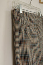 Loft Brown and Blue Plaid Wide leg Capris | 6P