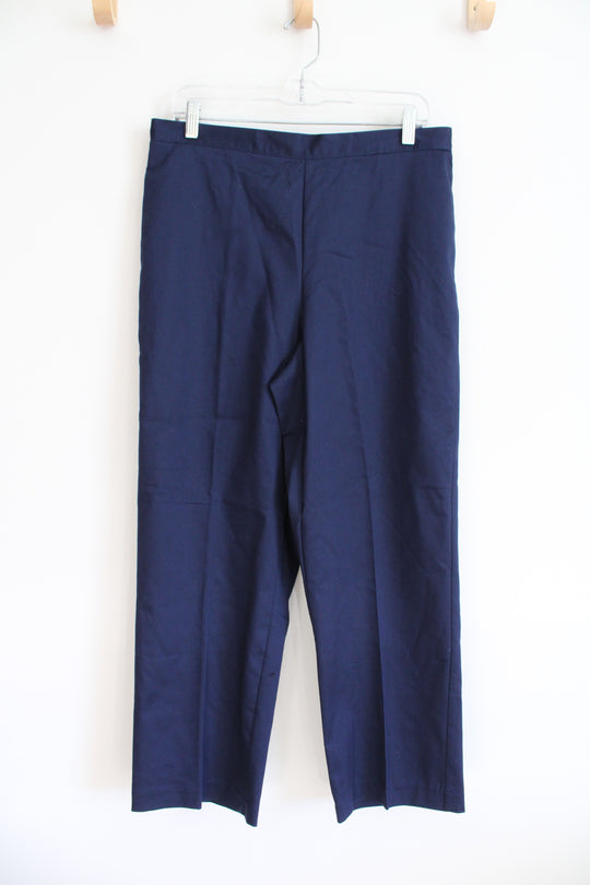 Alfred Dunner Navy Trouser Pants | 12