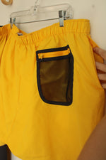 NEW Majestic Yellow and Navy Front Zipper Short Sleeve Jacket and Short Set | 3XL