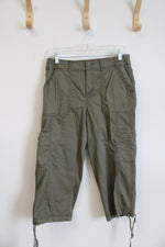 St. John's Bay Olive Green Cargo Capri Pants | 6