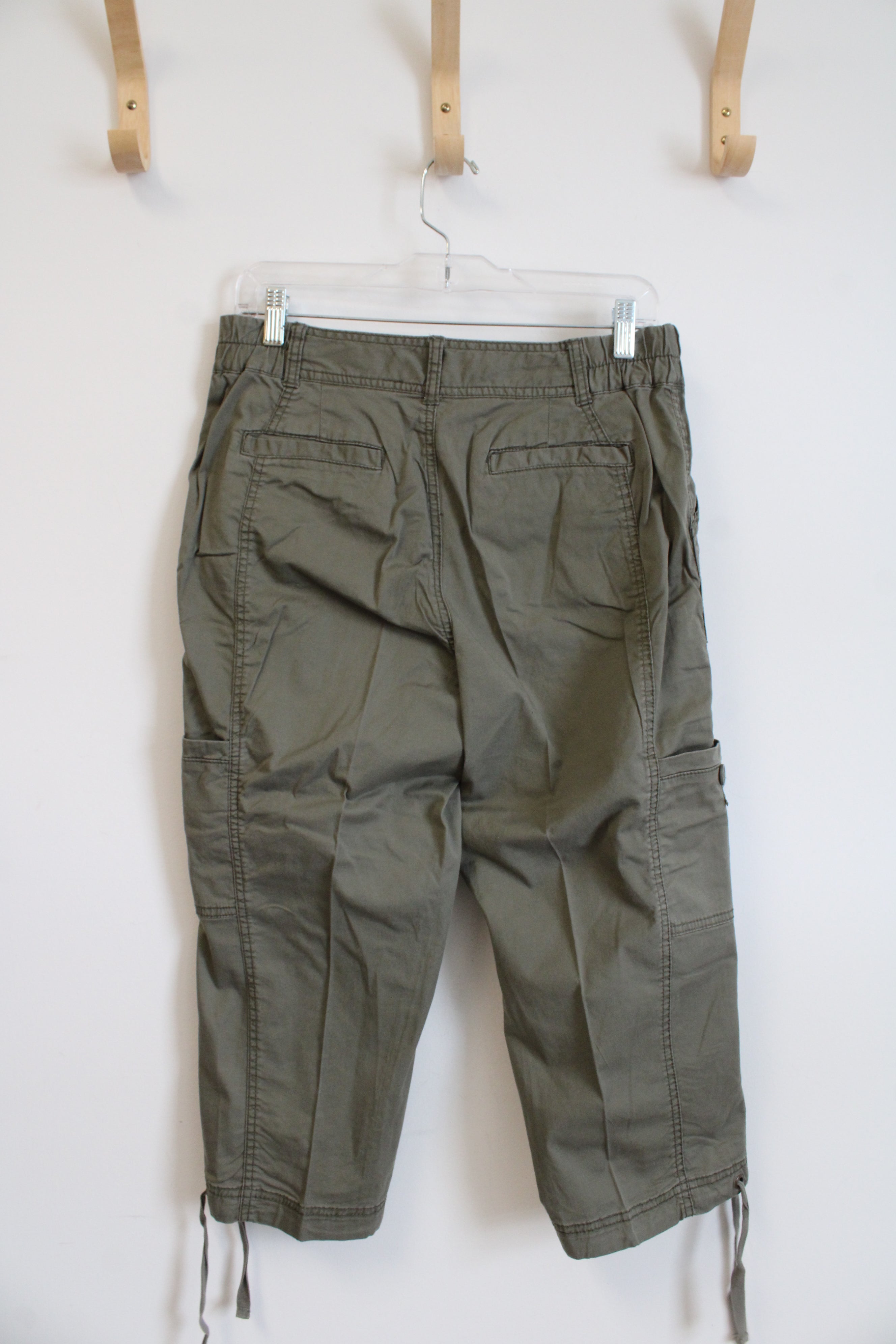 St. John's Bay Olive Green Cargo Capri Pants | 6