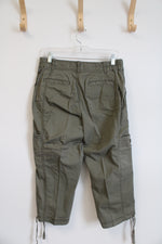 St. John's Bay Olive Green Cargo Capri Pants | 6