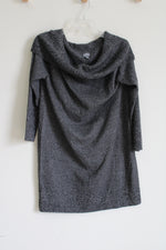 Soho Street New York & Co. Gray Knit Cowl Neck Sweater Dress | L