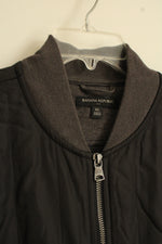 Banana Republic Gray Knit and Black Puffer Vest | XL