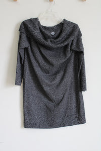 Soho Street New York & Co. Gray Knit Cowl Neck Sweater Dress | L