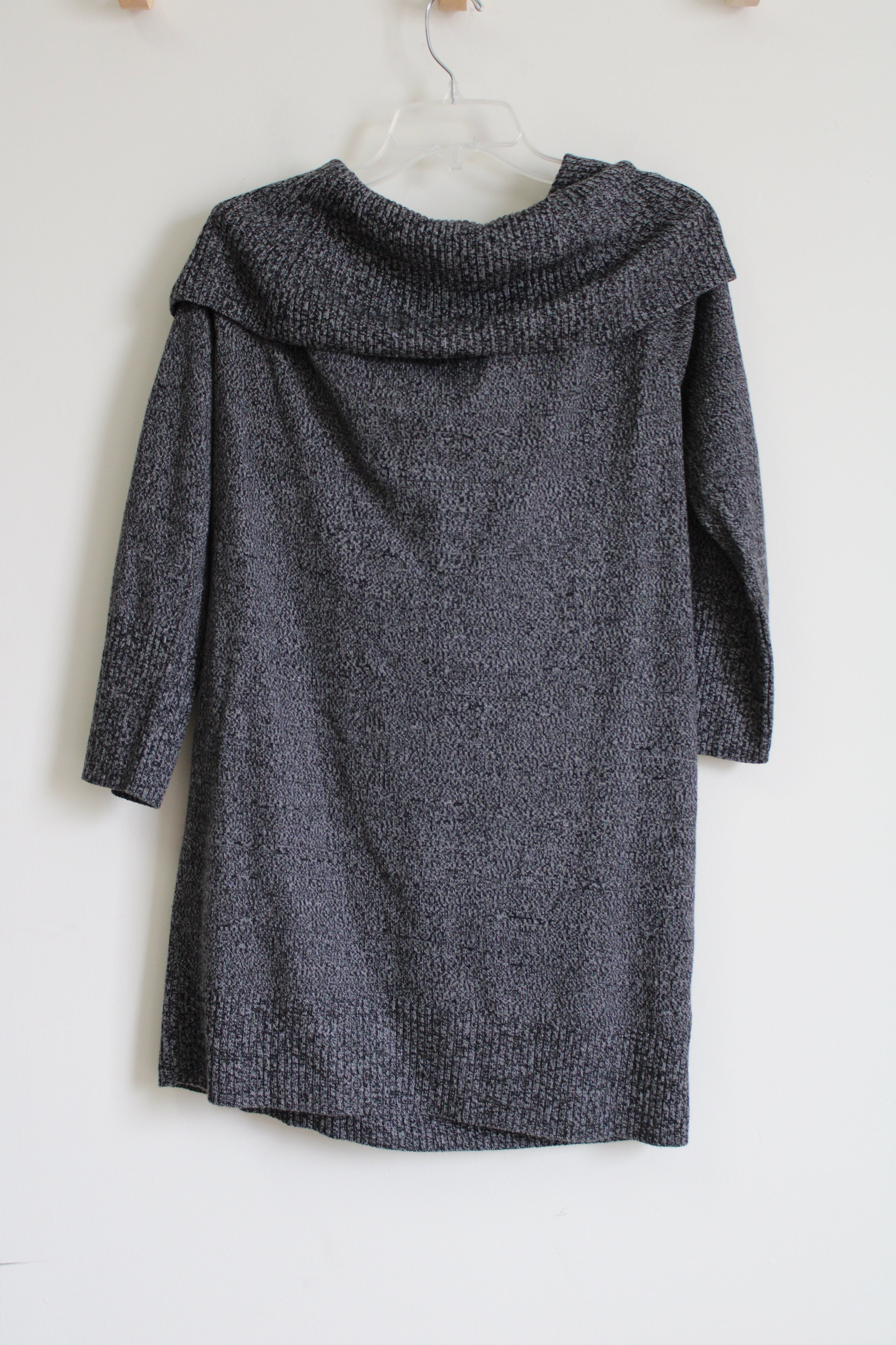 Soho Street New York & Co. Gray Knit Cowl Neck Sweater Dress | L