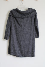 Soho Street New York & Co. Gray Knit Cowl Neck Sweater Dress | L