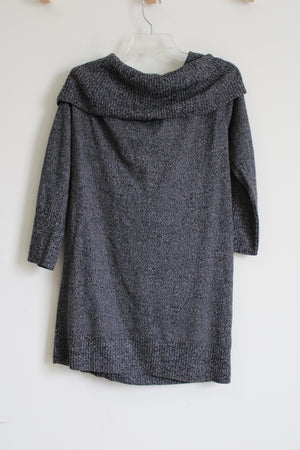 Soho Street New York & Co. Gray Knit Cowl Neck Sweater Dress | L
