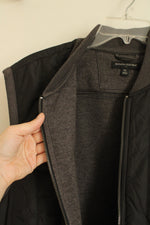 Banana Republic Gray Knit and Black Puffer Vest | XL