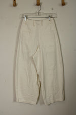 Laude The Label White Organic Cotton Wide Leg Pleated Pants | XS