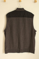 Banana Republic Gray Knit and Black Puffer Vest | XL
