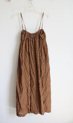 J.Crew Empire Waist Brown & Black Leopard Print Cotton Dress | XS