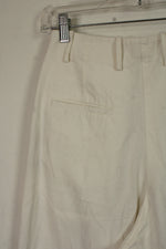 Laude The Label White Organic Cotton Wide Leg Pleated Pants | XS
