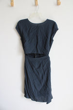 NEW Sugar Lips Dusty Blue Cut-Out Wrap Dress | S