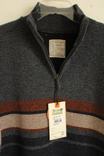 NEW Alexander Julian Fleece Knit Quarter Zip Pullover Sweater | L