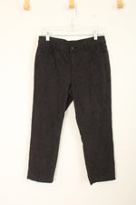 Simply Vera by Vera Wang Black Textured Cropped Pants | 8