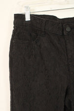 Simply Vera by Vera Wang Black Textured Cropped Pants | 8