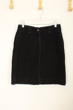 Eddie Bauer Black Corduroy Stretch Skirt | 6