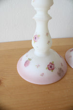 Fenton Berries & Blossoms Satin Candlesticks | 6"