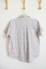 J.I.T Sport Vintage Floral Button Down Top | M