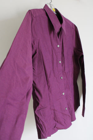 Eddie Bauer Stretch Purple Button Down Shirt | S Petite