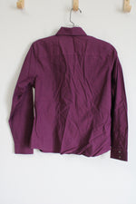Eddie Bauer Stretch Purple Button Down Shirt | S Petite