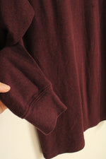 Croft &Barrow Dark Maroon Cotton LS Turtleneck Top | S