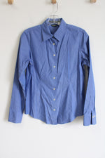 Eddie Bauer Stretch Wrinkle Blue Button Down Shirt | S