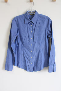 Eddie Bauer Stretch Wrinkle Blue Button Down Shirt | S