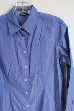 Eddie Bauer Stretch Wrinkle Blue Button Down Shirt | S