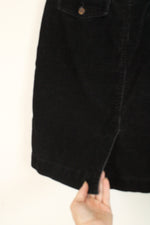 Eddie Bauer Black Corduroy Stretch Skirt | 6