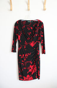 ralph lauren black ruched dress Lauren Ralph Lauren Petite Ruffle-Trim Ruched Dress Black 0P  Shamrock  Apparel