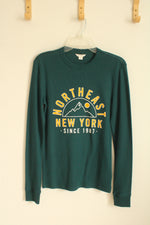 Aeropostale Green and Yellow Northeast New York Thermal Shirt | XS