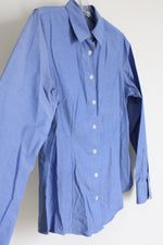 Eddie Bauer Stretch Wrinkle Blue Button Down Shirt | S