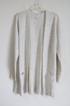 Old Navy White Heathered Knit Long Cardigan | XL