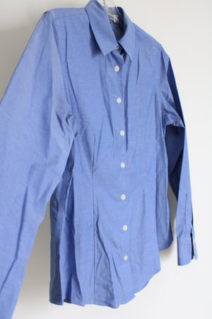 Eddie Bauer Stretch Wrinkle Blue Button Down Shirt | S