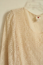 One Clothing Ivory Floral Lace Dress | M