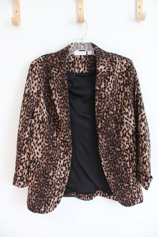Kim Gravel Belle Leopard Print Blazer | XXS