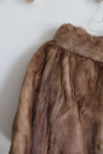 Vintage Pollack's Mink Farm Brown Mink Fur Cape