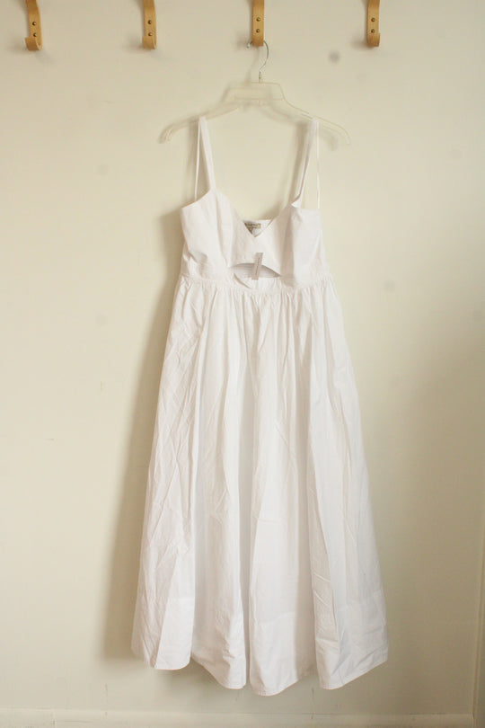 NEW Banana Republic White Spaghetti Strap Dress with Keyhole | 8